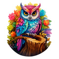 Colorful Mystic Owl - Wooden Jigsaw Puzzle