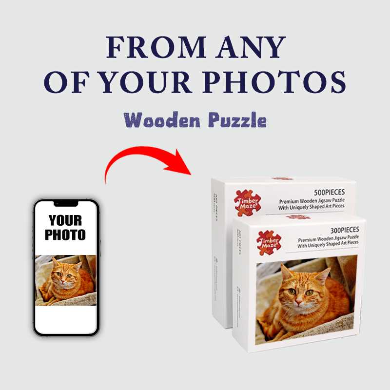 Personalized Cat Lover Photo Wooden Puzzles