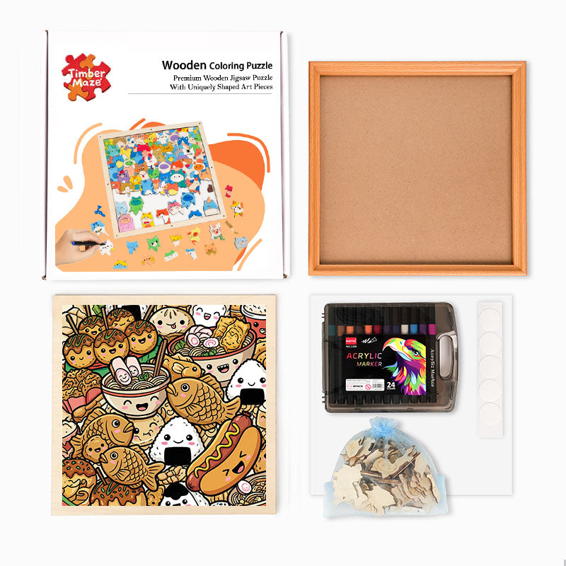 Happy Bites - Wooden Coloring Puzzle