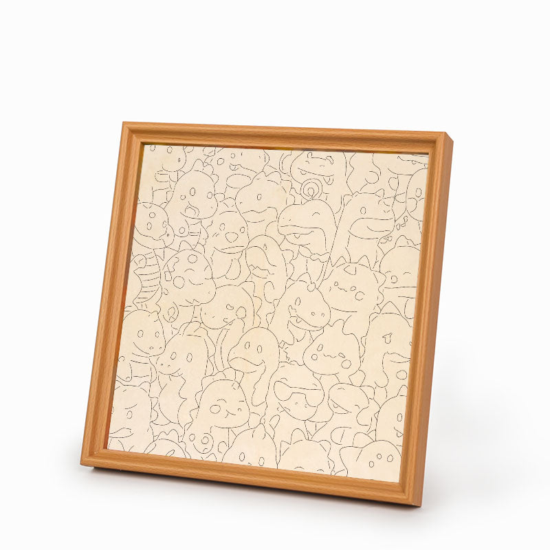Little Dinos - Wooden Coloring Puzzle