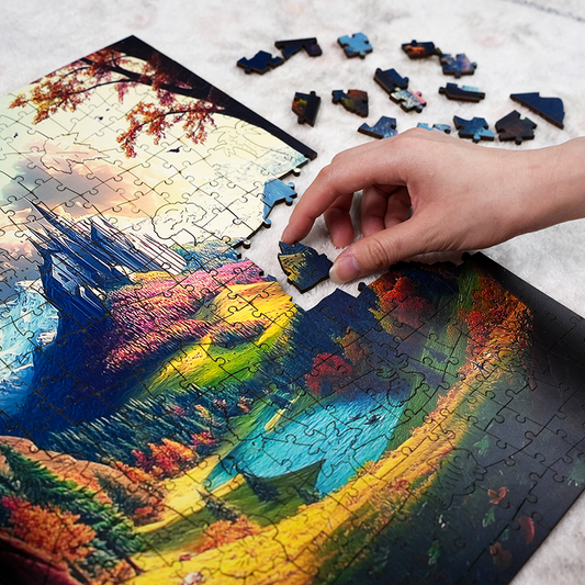 The Castle of the Mountains - Wooden Jigsaw Puzzle