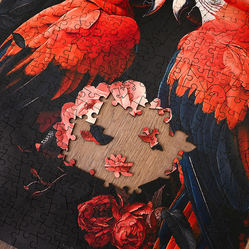 Parrot Couple - Wooden Jigsaw Puzzle