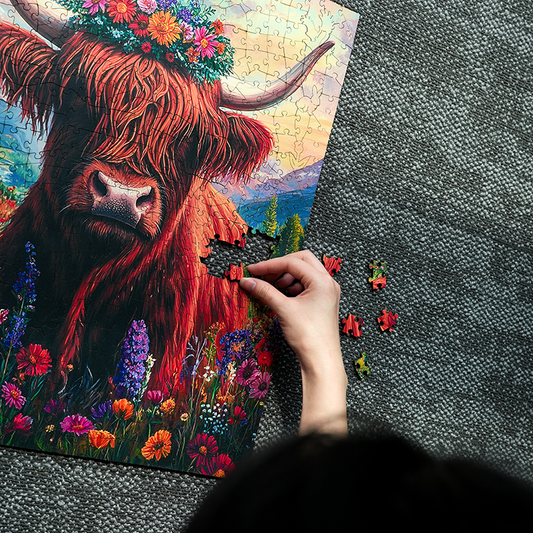 Highland Cow - Wooden Jigsaw Puzzle