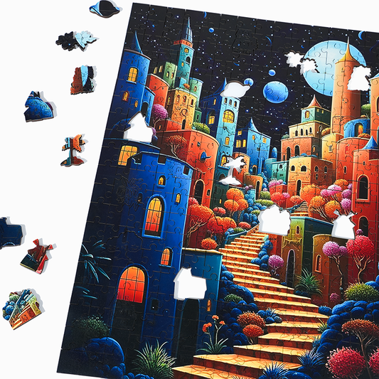 Lunar Village - Wooden Jigsaw Puzzle