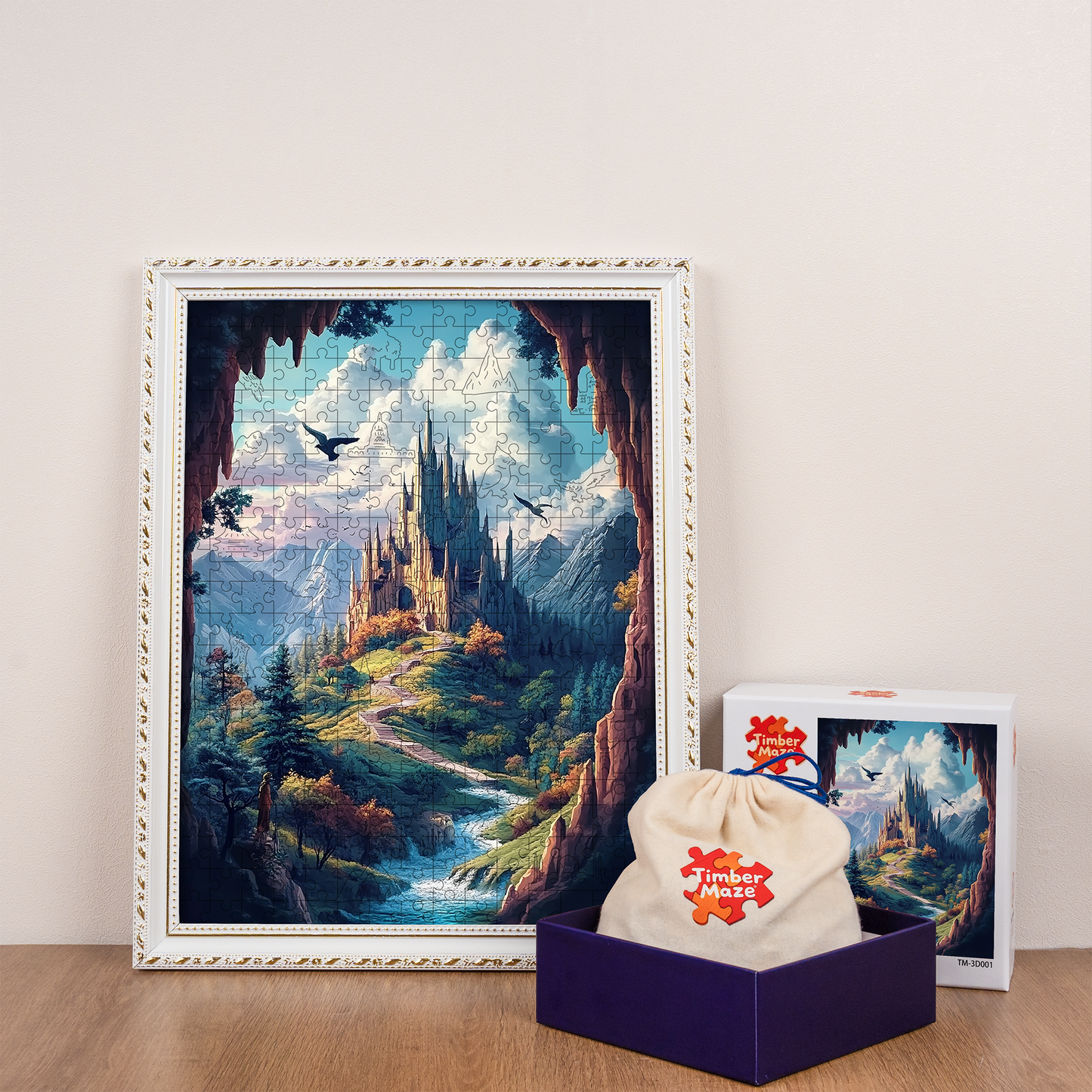 The Castle of Clouds - Wooden Jigsaw Puzzle