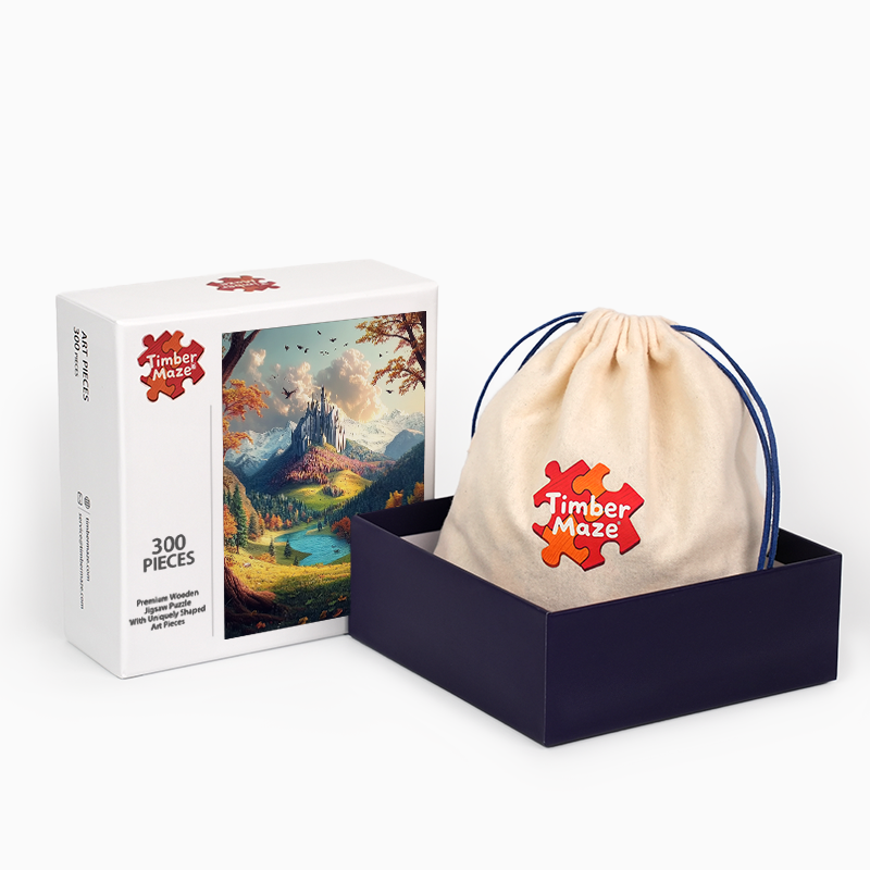 The Castle of the Mountains - Wooden Jigsaw Puzzle