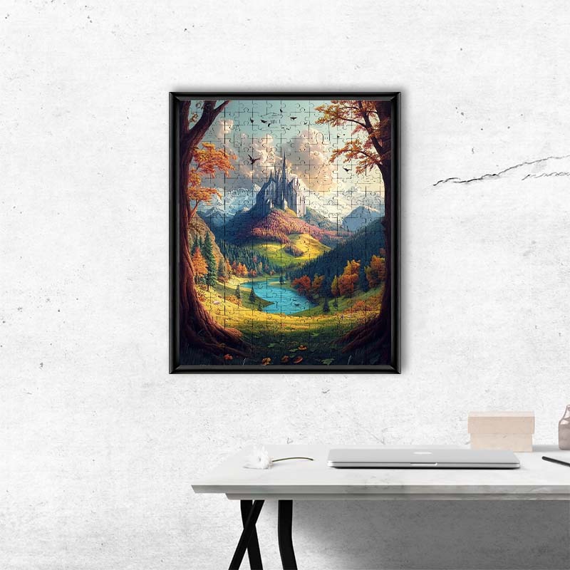 The Castle of the Mountains - Wooden Jigsaw Puzzle