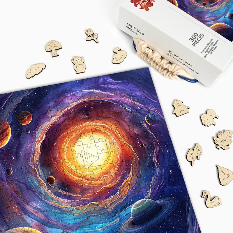 Cosmic Vortex - Wooden Jigsaw Puzzle