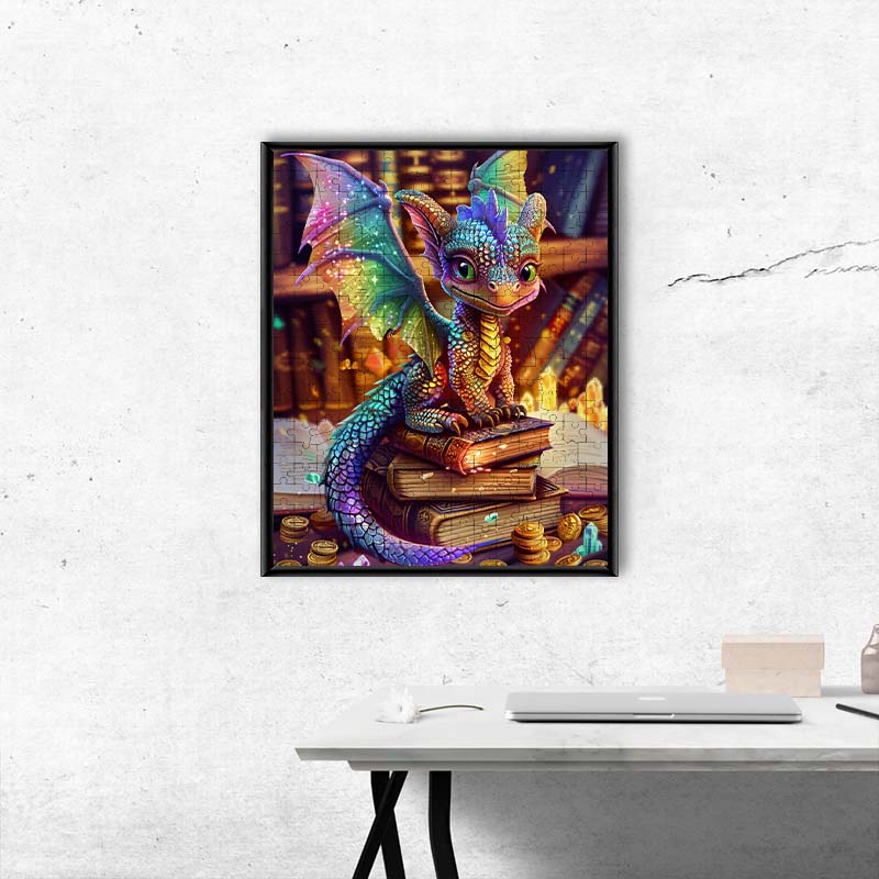 Dragon and Treasure - Wooden Jigsaw Puzzle