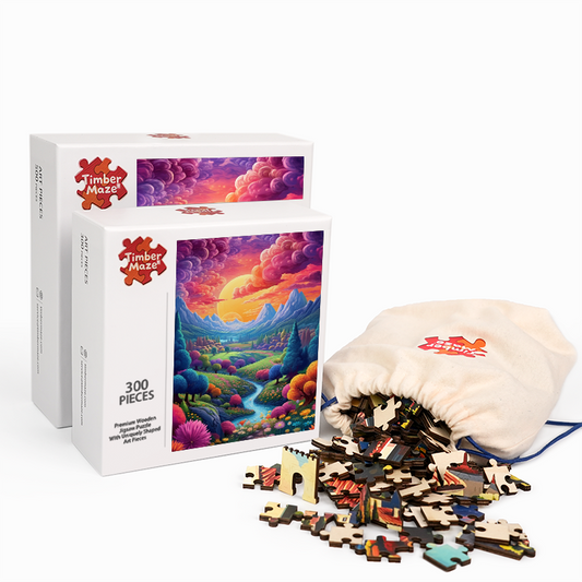 Sunset Valley - Wooden Jigsaw Puzzle