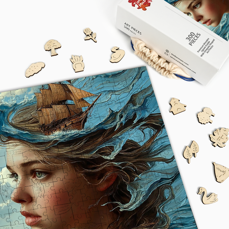 Seascape Siren - Wooden Jigsaw Puzzle