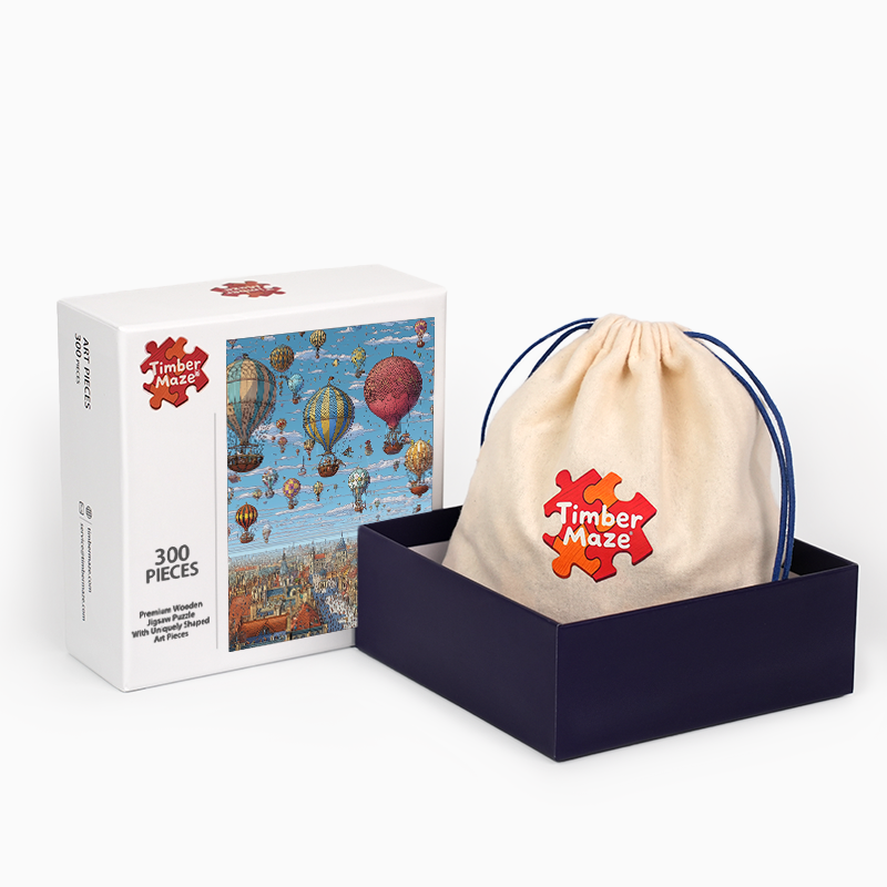 City Balloon Festival - Wooden Jigsaw Puzzle