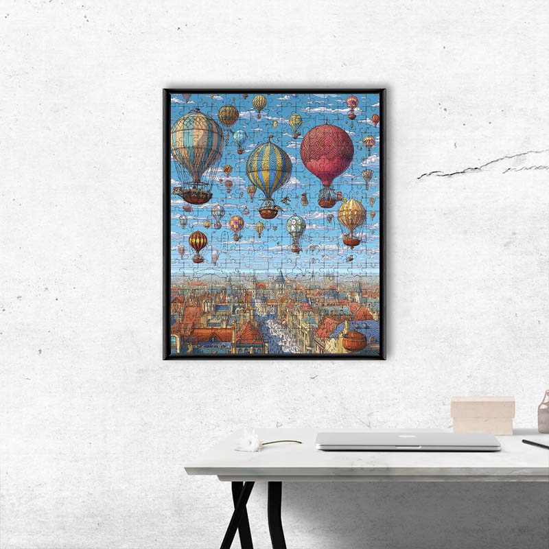 City Balloon Festival - Wooden Jigsaw Puzzle
