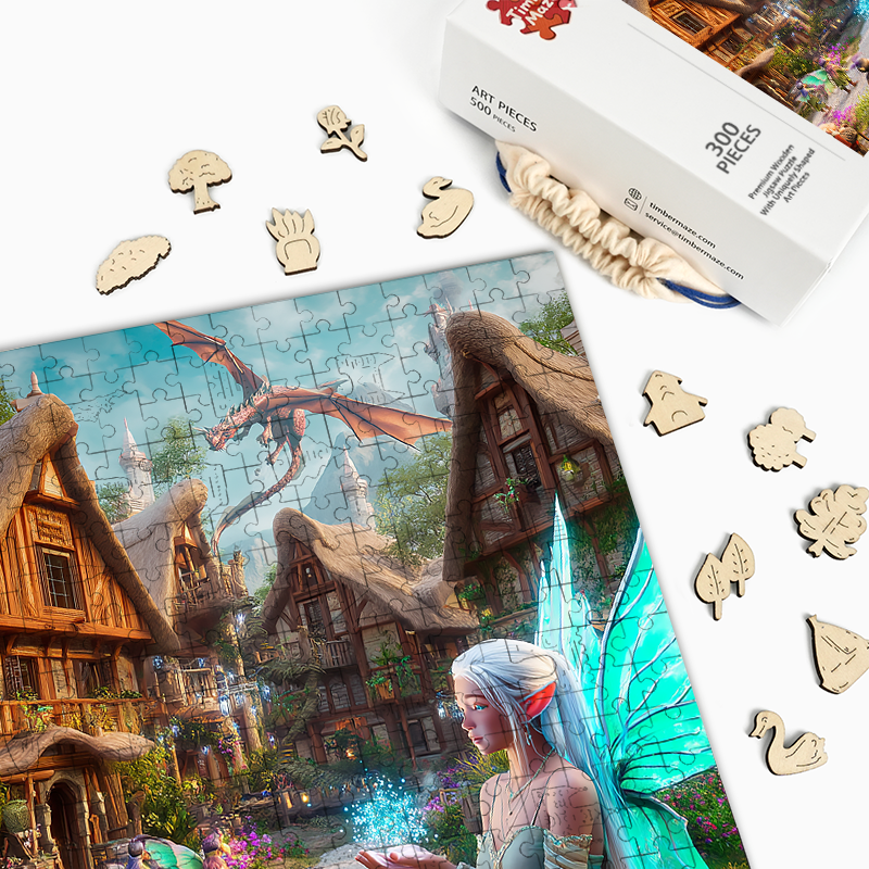 Elven Enclave - Wooden Jigsaw Puzzle