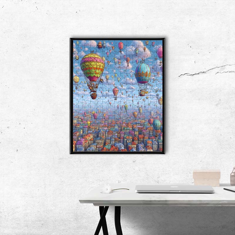 Sky Balloon Festival - Wooden Jigsaw Puzzle