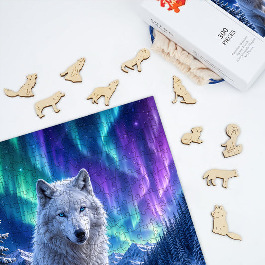 Aurora Wolf - Wooden Jigsaw Puzzle