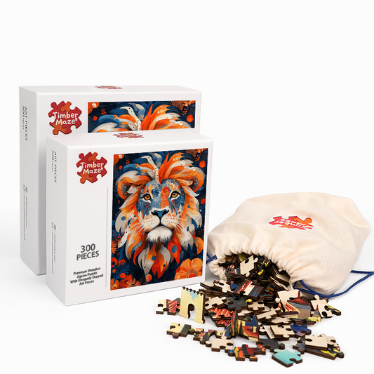 Brave Heart Lion - Wooden Jigsaw Puzzle