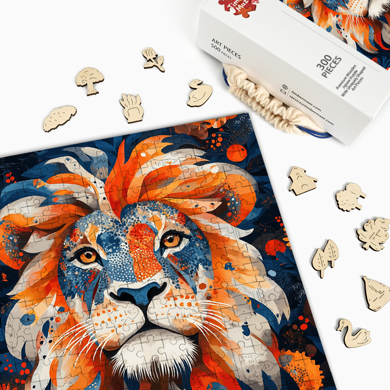 Brave Heart Lion - Wooden Jigsaw Puzzle