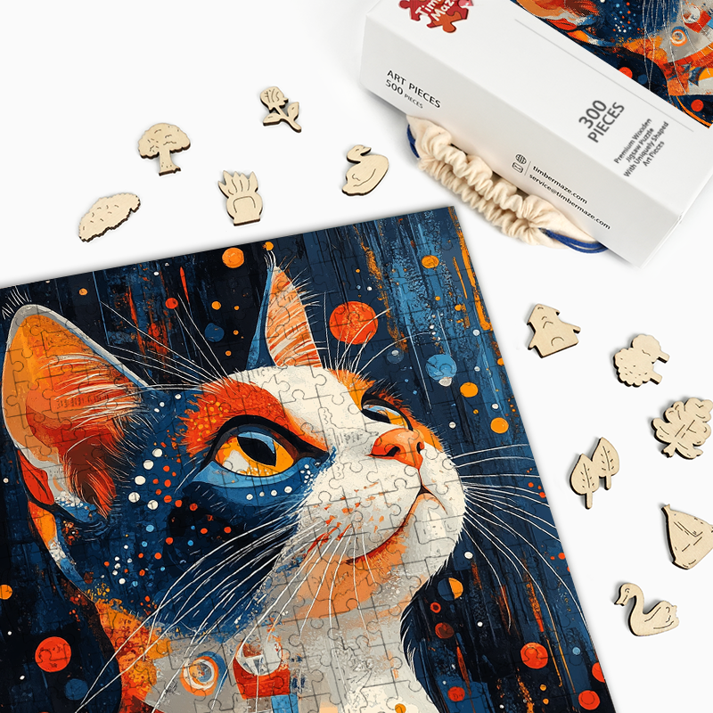 Calico Cat - Wooden Jigsaw Puzzle