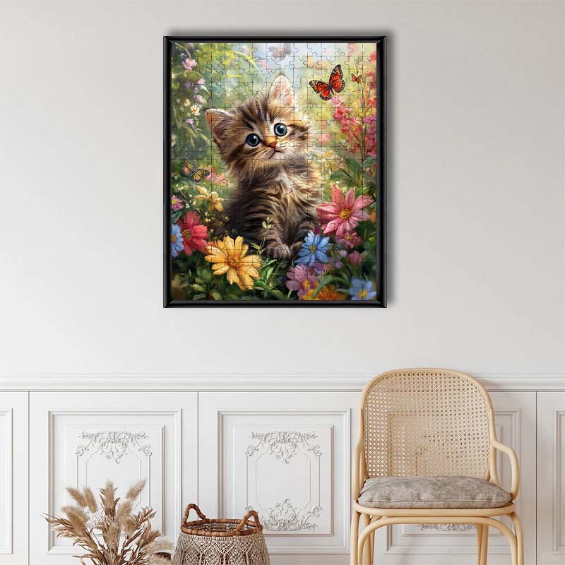 Garden Kitten - Wooden Jigsaw Puzzle