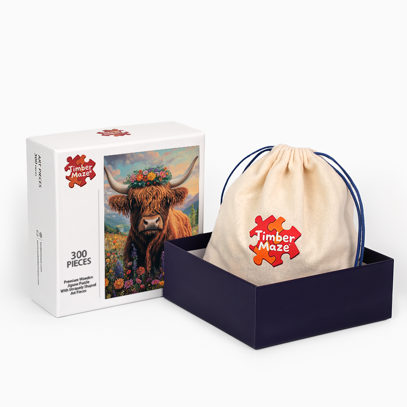 Highland Cow - Wooden Jigsaw Puzzle