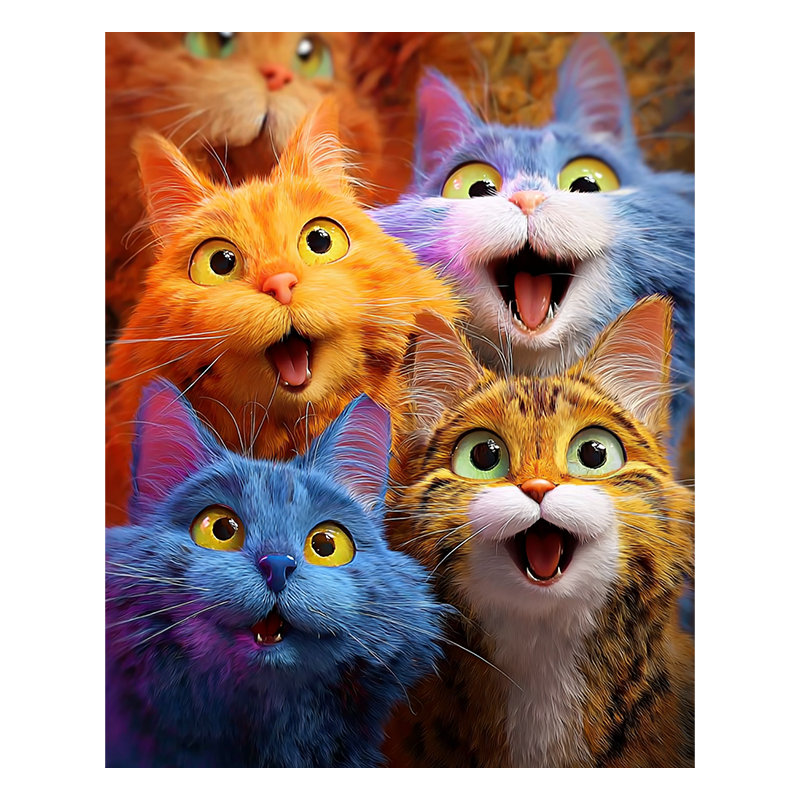 Rainbow Meow-tastic - Wooden Jigsaw Puzzle