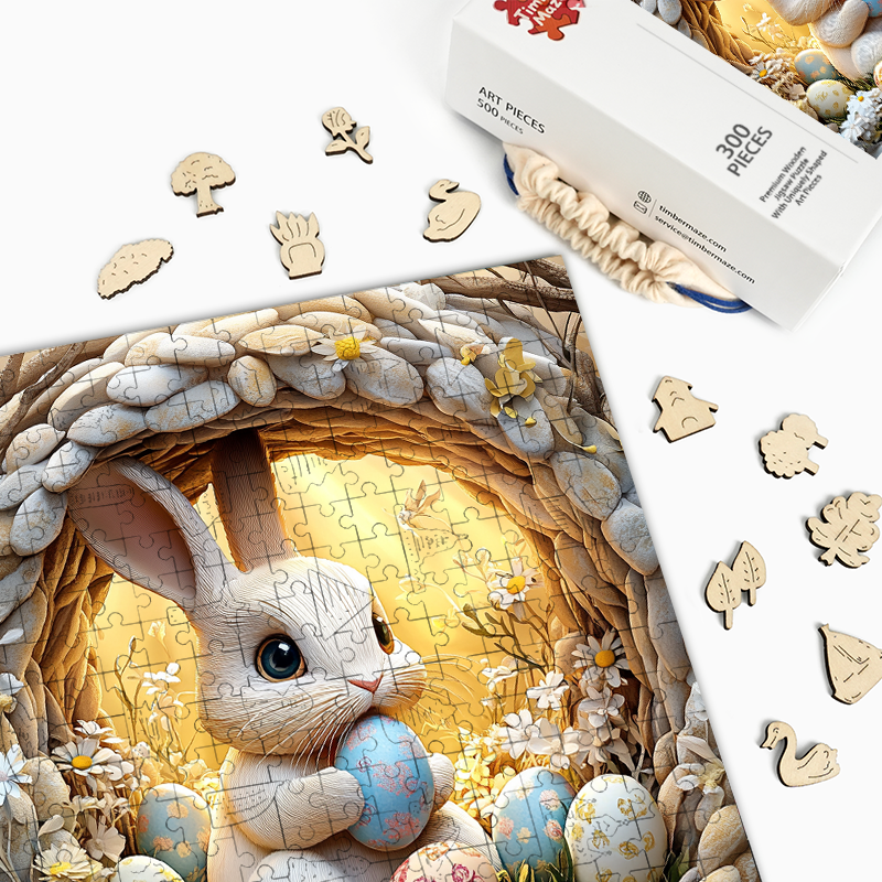 The Rabbit in the Cave - Wooden Jigsaw Puzzle