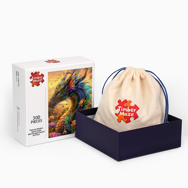 Dragon at Dusk - Wooden Jigsaw Puzzle
