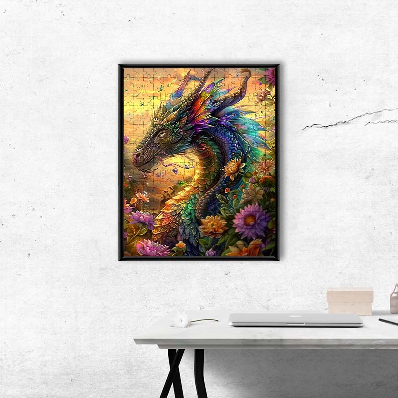 Dragon at Dusk - Wooden Jigsaw Puzzle