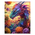Dragon in Bloom - Wooden Jigsaw Puzzle