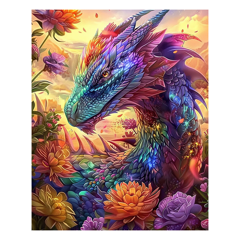 Dragon in Bloom - Wooden Jigsaw Puzzle