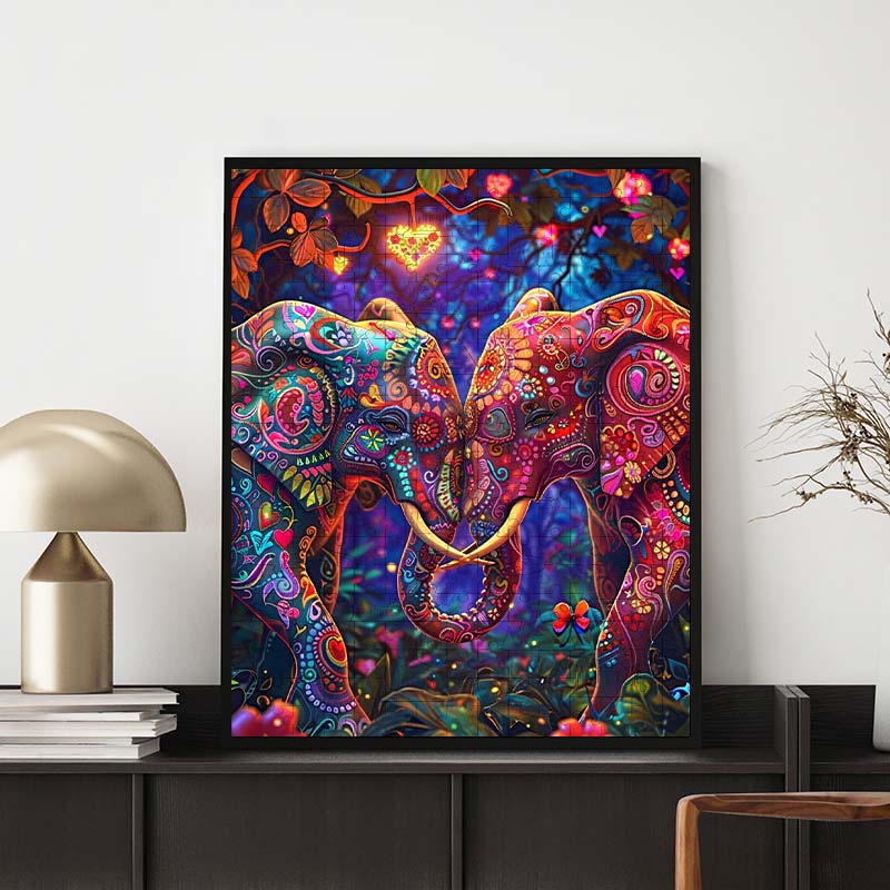 Enchanted Elephants - Wooden Jigsaw Puzzle