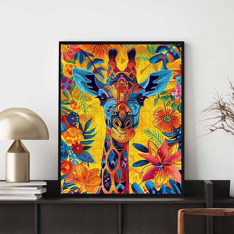 Giraffe Mosaic - Wooden Jigsaw Puzzle