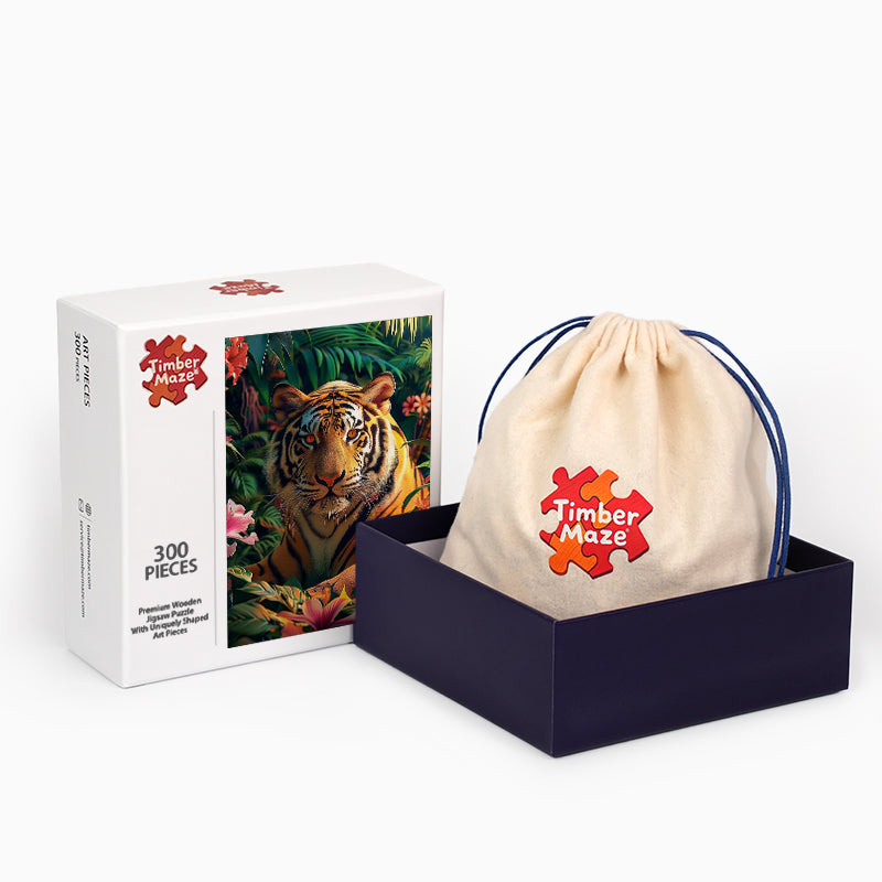 Tiger in Jungle - Wooden Jigsaw Puzzle