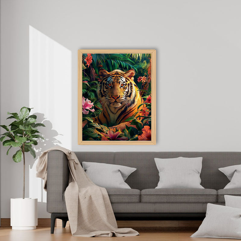 Tiger in Jungle - Wooden Jigsaw Puzzle