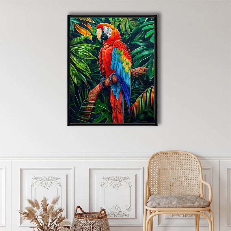 Tropical Macaw - Wooden Jigsaw Puzzle