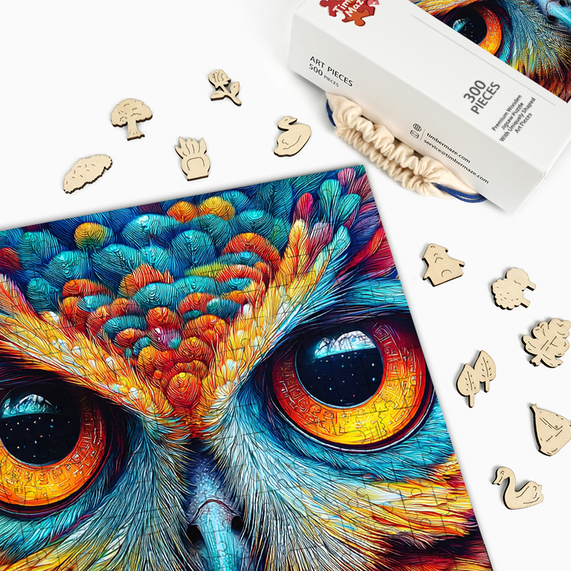 Cosmic Owl - Wooden Jigsaw Puzzle