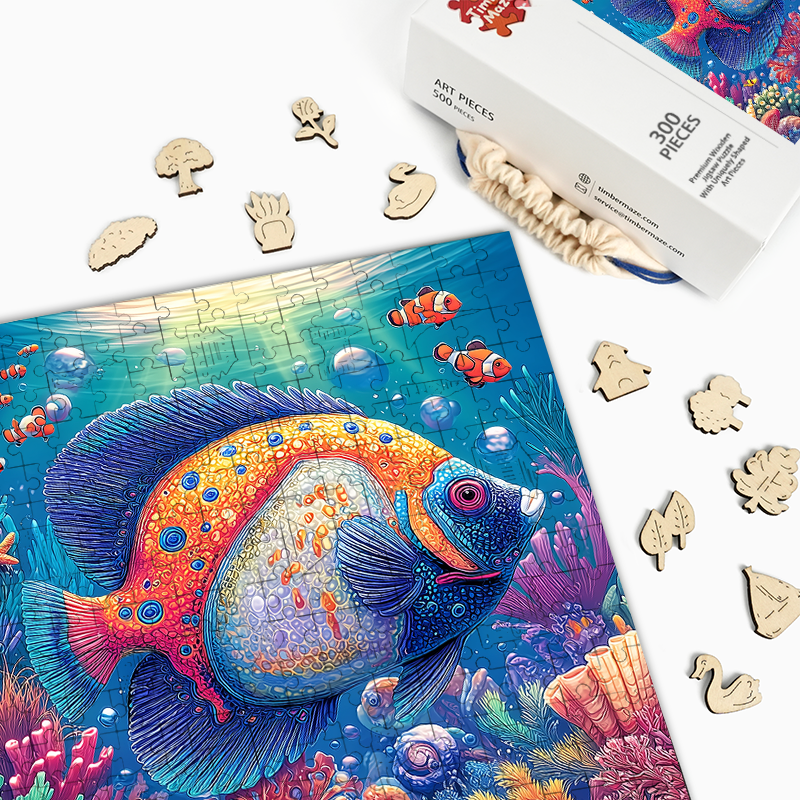 Ocean Fish Parade - Wooden Jigsaw Puzzle
