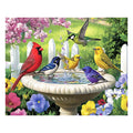 Birds at Fountain - Wooden Jigsaw Puzzle