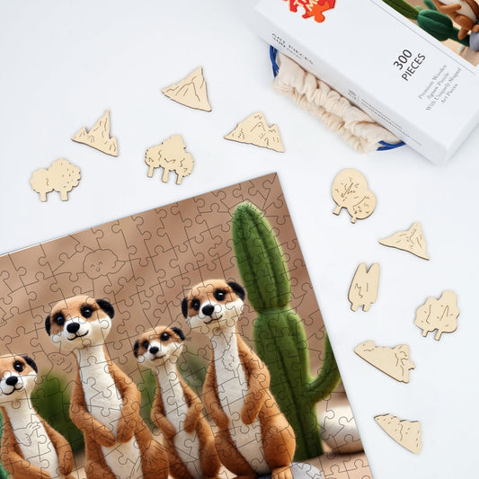Meerkat Desert - Wooden Jigsaw Puzzle