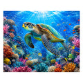 Coral Sea Turtle - Wooden Jigsaw Puzzle