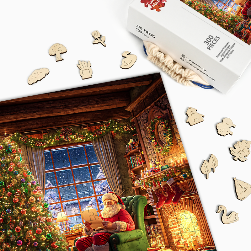 Santa's Study - Wooden Jigsaw Puzzle