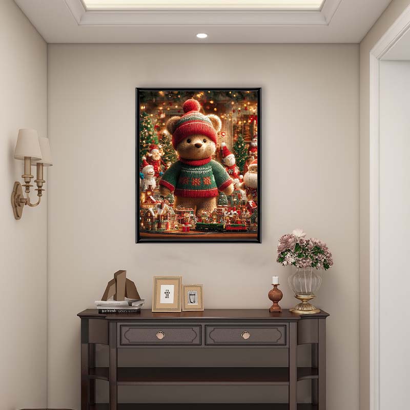 Teddy's Holiday Village - Wooden Jigsaw Puzzle