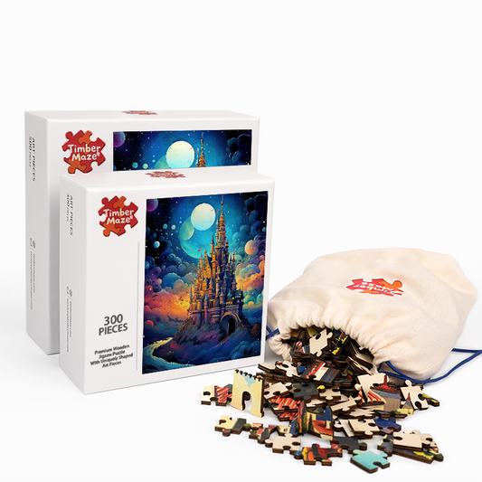 Lunar Fantasy Palace - Wooden Jigsaw Puzzle