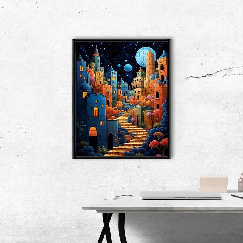 Lunar Village - Wooden Jigsaw Puzzle