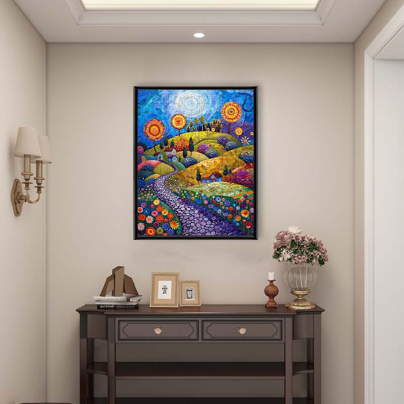Mosaic Sunflower Valley - Wooden Jigsaw Puzzle