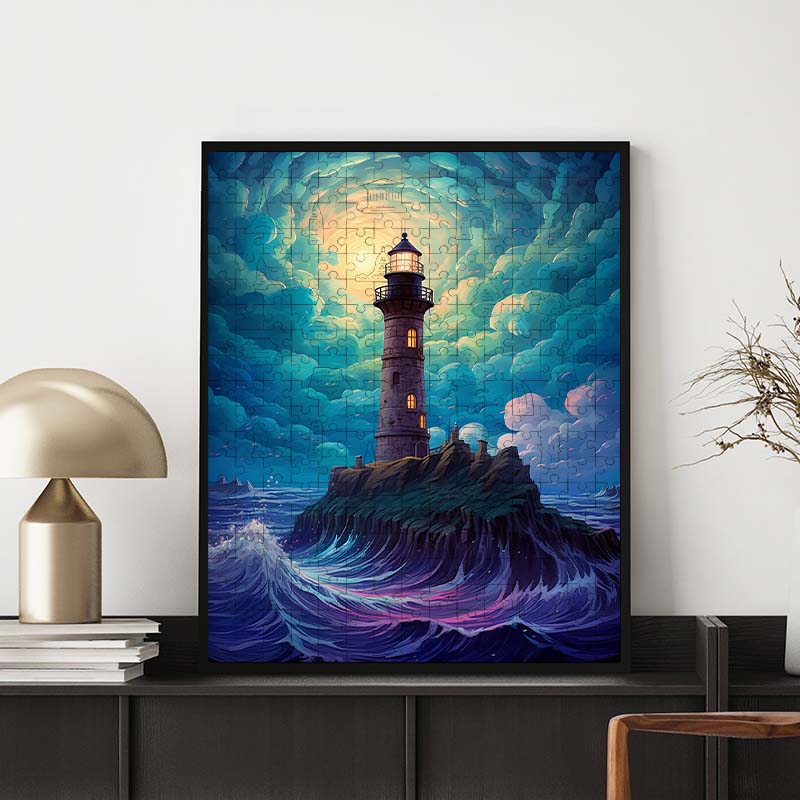 Stormy Lighthouse - Wooden Jigsaw Puzzle