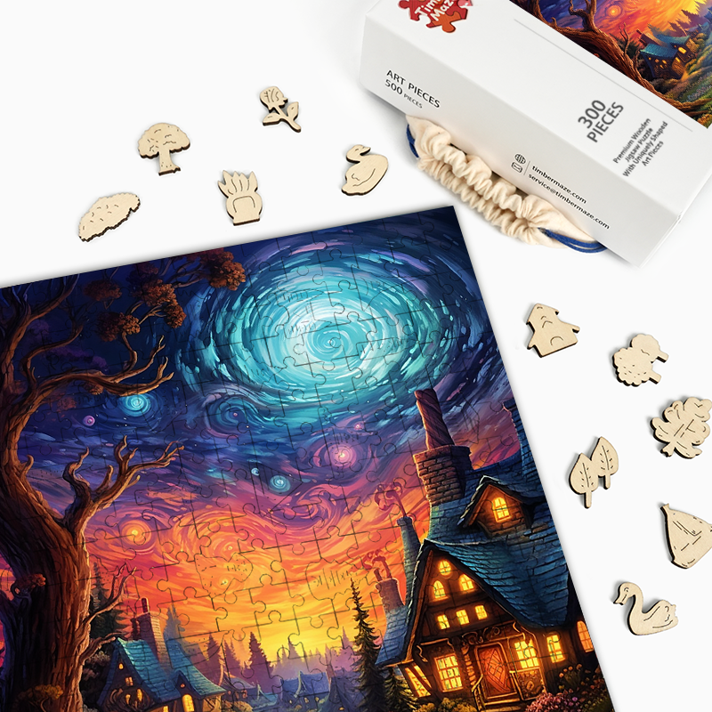 Twilight Enchantment - Wooden Jigsaw Puzzle