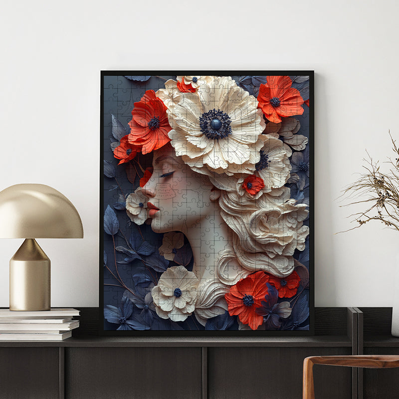 Floral Muse - Wooden Jigsaw Puzzle