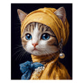 Cat with Pearl Earring - Wooden Jigsaw Puzzle